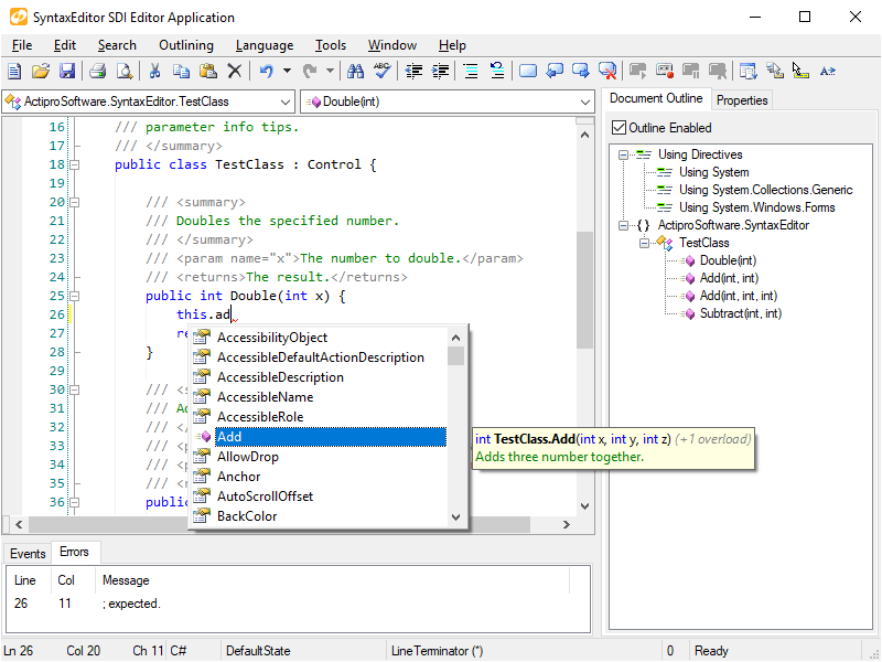 WinForms Controls