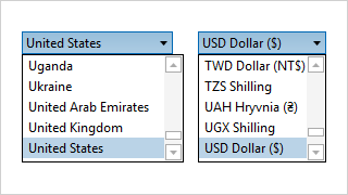 Country and Currency