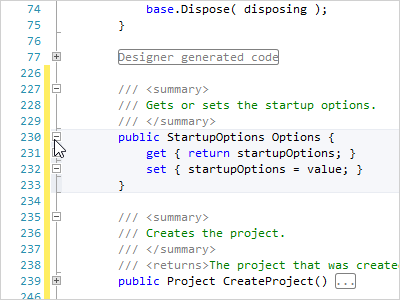 Code Outlining (Folding)
